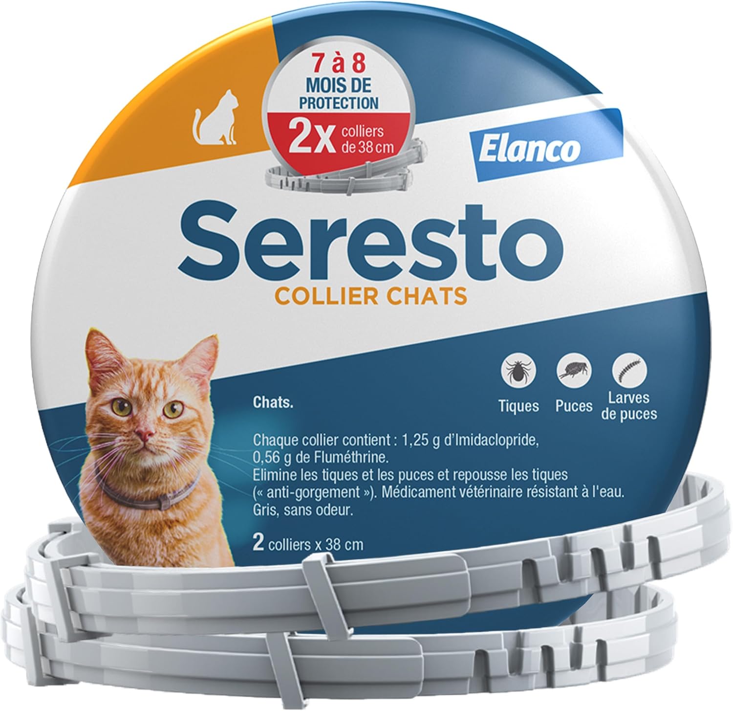 Collier Antiparasitaire Seresto pour Chats